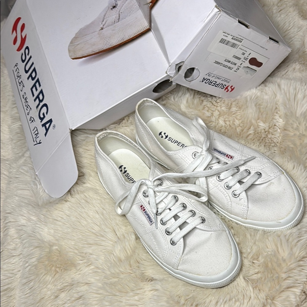 Superga White Athletic Shoes